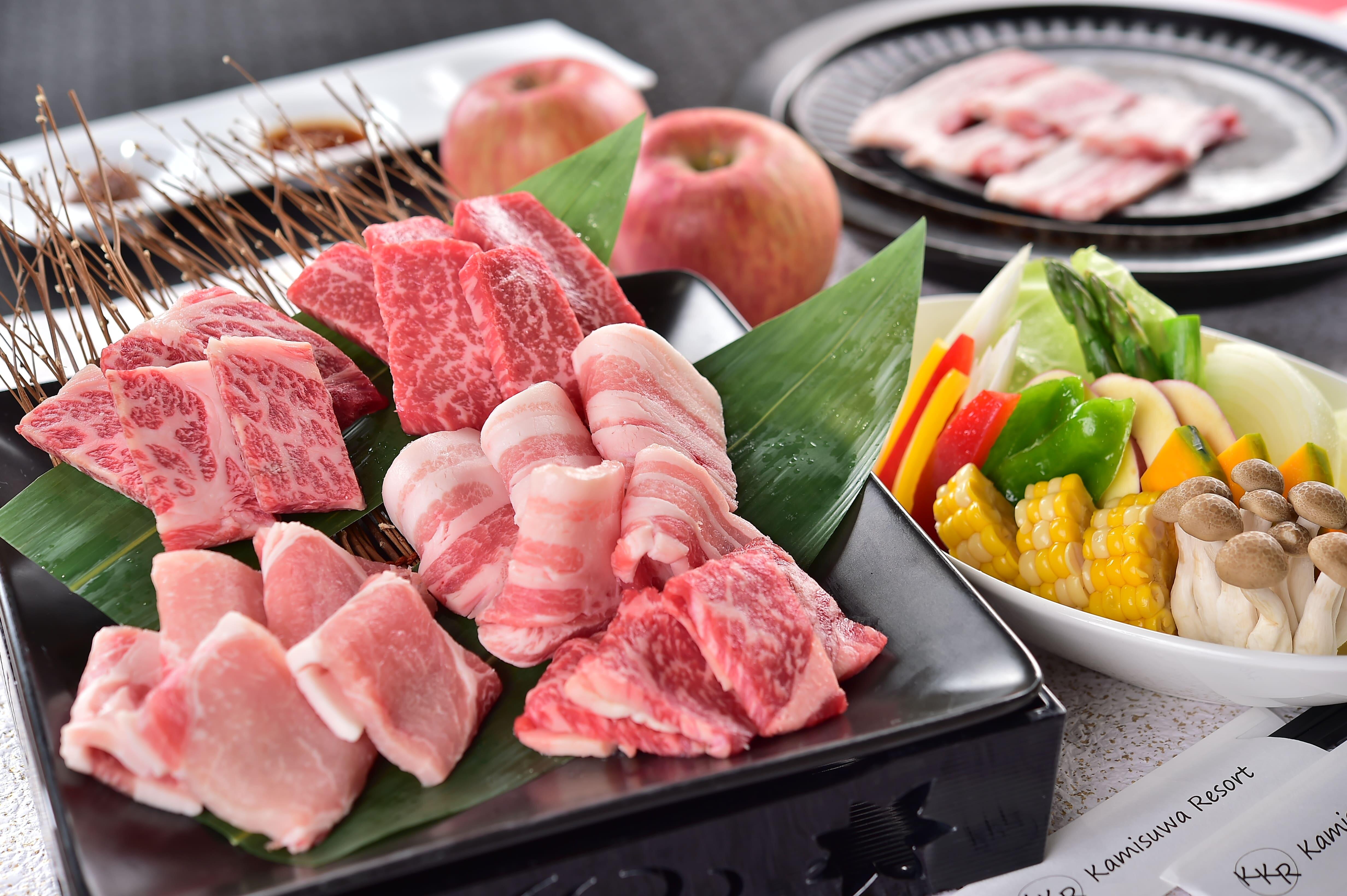 信州山麓牛＆信州米豚　厳選のお肉を贅沢に食べ放題！