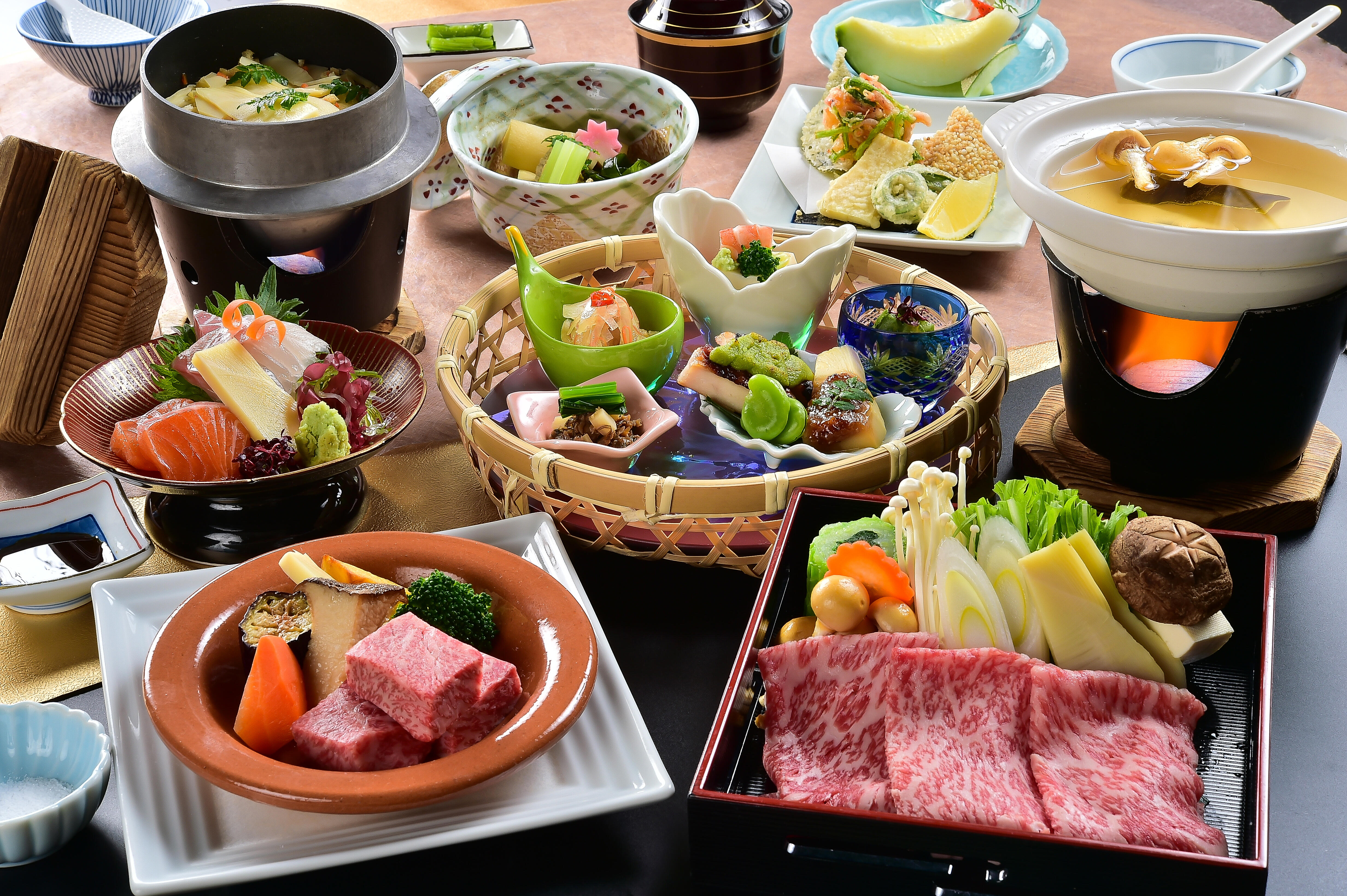 信州牛のしゃぶしゃぶと旬の「たけのこ」プラン